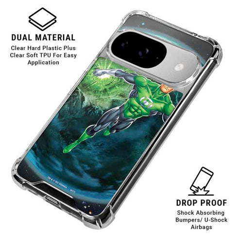 DC Comics Green Lantern Action Pose in Space Google Pixel 10 Clear Case